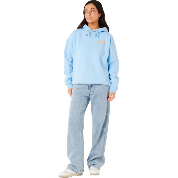 2026 Rip Curl Womens Surf Puff Heritage Hoodie 06AWFL - Mid Blue